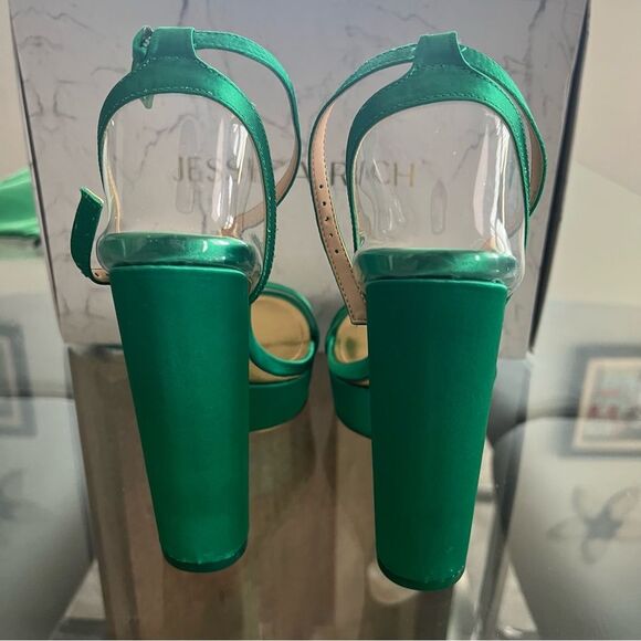 Jessica Rich Green Platform Sandals, New, Size 39 - Picture 6 of 14